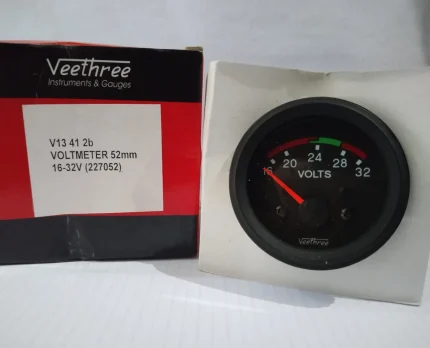 Voltmeter Veethree 52mm untuk Sistem Kelistrikan 24V PN. 227052